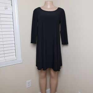 LEITH Black Quarted Sleeved Dress